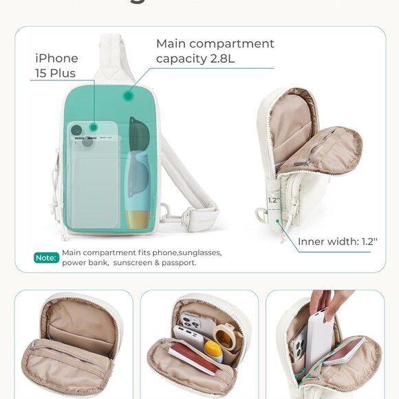 Crossbody Sling Bags for Women, Small Crossbody Purse Fanny Packs with Adjustabl - Picture 2 of 6